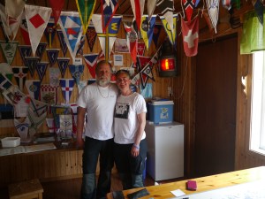 Es ist üblich, hier den Vereinsstander zu hinterlassen