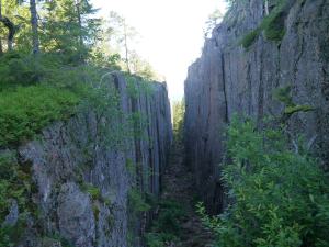 Big Split - am Ende geht eine Treppe hoch, auf der stehe ich für das Foto.
