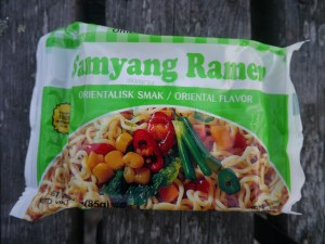 Diese Packung haben wir schon bei anderen Wanderern gesehen und probieren es aus...vorher...