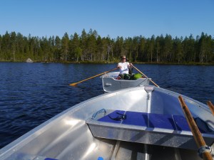 ...und Katja legt sich ordentlich in die Riemen