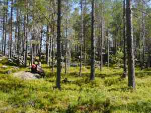Wir müssen oft Pause machen, da es auch sehr warm ist